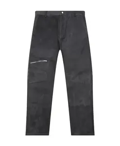 Черные выстиранные брюки с карманами на молнии. Represent, черный