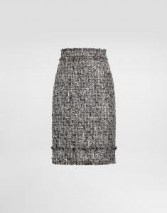 Миди-юбка-карандаш из расшелевского твида Dolce & Gabbana, мультиколор