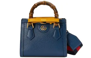 GUCCI Кожаная сумка Diana, шоппер, сумка через плечо, кроссбоди, мини-клатч женский Blue