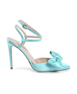 Туфли-Лодочки с открытой пяткой цвета аквамарин, элегантные туфли на шпильке Dee Ocleppo, синий