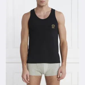 Майка узкого кроя Versace, черный