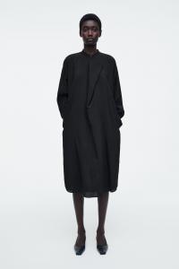 Платье миди с завязками на талии COS, черный