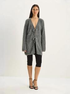 Bianco Lucci Вязаный кардиган в сером цвете