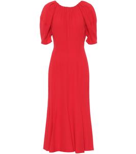 Платье миди из крепа Marni, Crimson