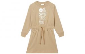 Детское платье Burberry Kids, цвет Light Beige