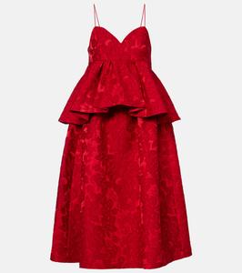 Жаккардовое платье миди с матовым стеганым узором La DoubleJ, Peony