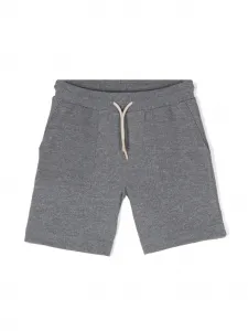 Меланжевые спортивные шорты Bonpoint, серый