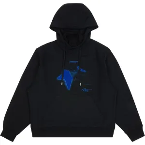 Худи с флоковой печатью ADER ERROR, черный