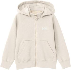 Детская толстовка с капюшоном на молнии Helly Hansen с логотипом, унисекс, слоновая кость