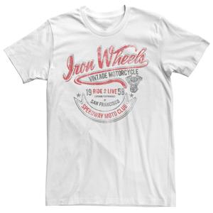 Мужская винтажная футболка Iron Wheels Speedway Moto Club Licensed Character, белый