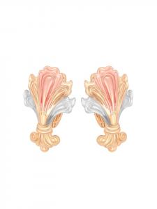 Faina Женские серьги-кольца в розово-золотом цвете