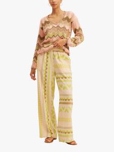 Брюки Vica Geometric SUMMERY Copenhagen, Ecru 521