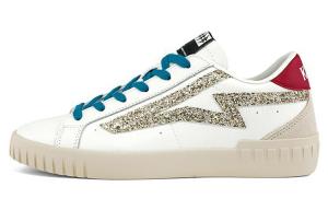 Кроссовки для скейтбординга женские низкие корейские белые / солнечно-красные / золотые / ангорские белые Kappa