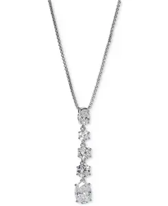 Ожерелье-Лариат из камня, 16 дюймов + удлинитель 2 дюйма, эксклюзивно в Macy's Eliot Danori, silver