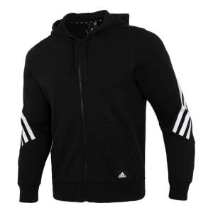 Куртка adidas Three Stripe knitting Hooded Jacket Coat Black, мультиколор