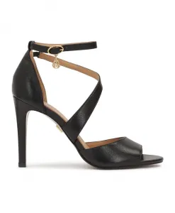 Высокие босоножки на шпильке с перекрестным ремешком Kazar, черный