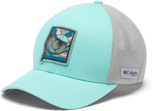 Бейсболка Columbia Unisex-Adult PFG Patch Mesh, Gulf Stream/Cool Grey/Sunset Fish