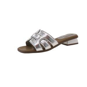 Антибактериальные массажные тапочки-слайды женские WUJI, Silver