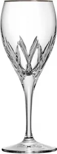 Бокал для белого вина ARNSTADT KRISTALL London Platinum (19,5 см) - выдувной хрустальный бокал, ручная огранка, ручная работа, изготовлен в Германии, обод из настоящей платины Arnstadt Kristall