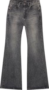 Брюки Balenciaga Flared 'Wash Black/Marigold', черный