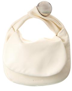 Jil Sander Кожаный клатч Sphere, белый
