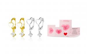 CMFY Серьги из стерлингового серебра 999 пробы для женщин