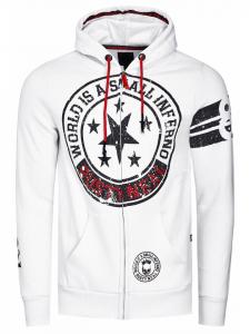 Белая толстовка с принтом спереди Rusty Neal