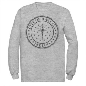 Мужская футболка Netflix Stranger Things City Of Hawkins Indiana Seal Tee Licensed Character