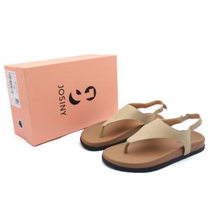 JOSINY Женские кожаные шлепанцы Camel, устойчивые к истиранию, быстросохнущие, с лоскутным кроем