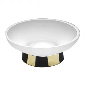 Дополнение Windisch круглая мыльница из матового стекла, золото