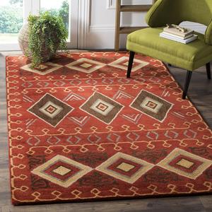 SAFAVIEH Heritage Collection ковер 122 x 183 см ручной работы Red / Multi HG404A традиционный восточный премиум шерстяной