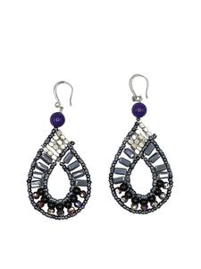 Collezione alessandro Серьги "Бозен" фиолетового цвета