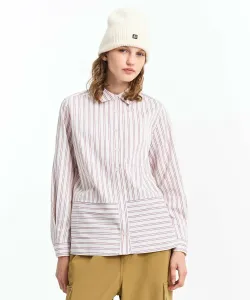 Влагоотводящая, быстросохнущая полосатая рубашка с длинными рукавами