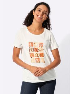 Рубашка с короткими рукавами цвета экрю-папайя WITT WEIDEN