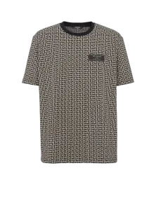 Футболка с жаккардовым узором Labyrinth PB Balmain, черный