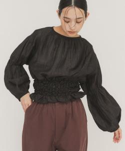 Блузка с присборенной юбкой в стиле «Попкорн» Kbf, цвет Black