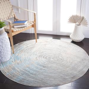 Ковер SAFAVIEH, 153 x 153 см, Vintage Persian Collection Round, Grey & Blue, переходный дизайн, идеален для помещений с высокой проходимостью в гостиной, спальне и столовой (VTP454M-5R)