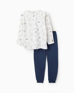 Детская пижама 100% хлопок с рисунком полярных медведей Zippy, темно-синий