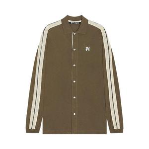 Куртка Palm Angels Monogram Piquet Trackshirt, Brown/Off White