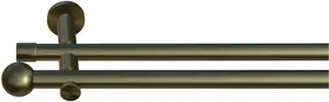Карниз для штор Indeko Colombes, 2 направляющие, желаемая длина 150 см, цвет messing-antik