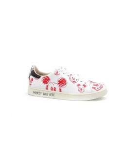 Кожаные кроссовки с Микки Маусом Moa - Master Of Arts, белый