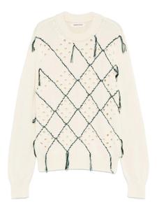 Свитер с круглым вырезом в технике интарсия Namacheko, нейтральный