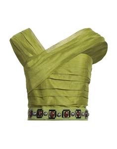 Кроп-топ Alberta Ferretti, зеленый