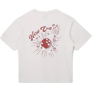 Обычная футболка женская New Era, слоновая кость