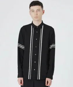 Рубашка с яркой вельветовой отделкой Loveless, цвет Black