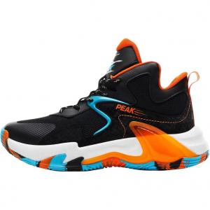 PEAK Антискользящие износостойкие высокие детские баскетбольные кроссовки Black Orange