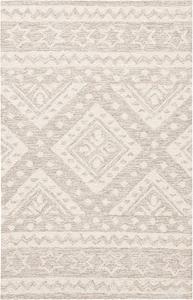 Ковер SAFAVIEH, 61 x 92 см, Micro-Loop Collection, Beige & Ivory, ручной работы марокканский богемный племенной стиль из шерсти, идеально для помещений с высокой проходимостью: прихожая, гостиная, спальня (MLP501B)