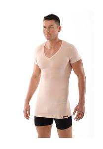 Майка с V-образным вырезом, легкая, дышащая, с коротким рукавом Albertkreuz, бежевый