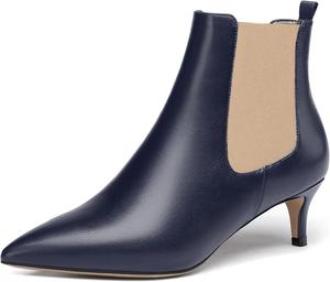 Женские вечерние повседневные ботильоны WAYDERNS с острым носком, на низком каблуке-лодочке, на 2 дюйма