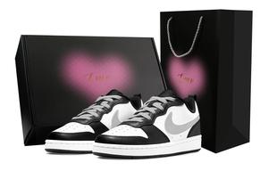 Детские кроссовки для скейтбординга Court Borough Low 2 с противоскользящей подошвой и износостойкими подошвами для подростков Nike, белый